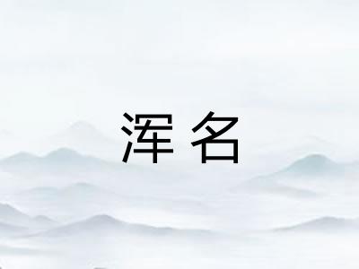 浑名