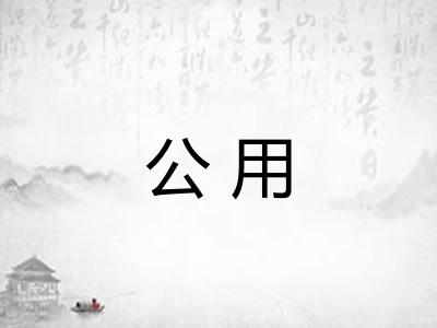 公用 公用