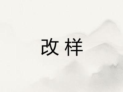 改样