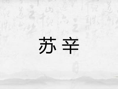 苏辛 苏辛