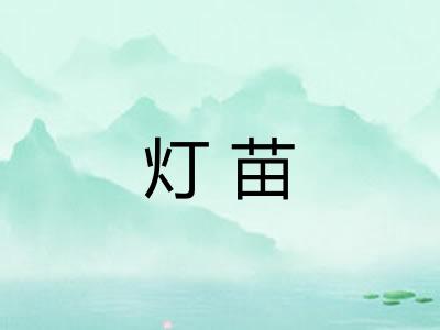 灯苗 灯苗