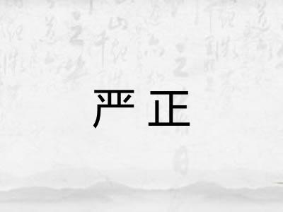 严正 严正