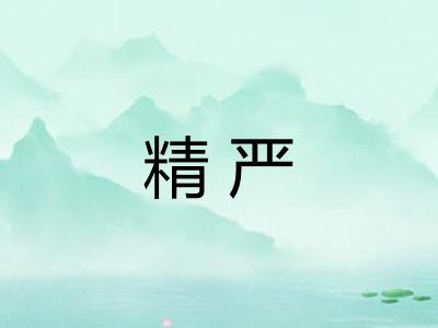 精严 精严