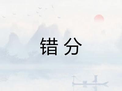 错分 错分