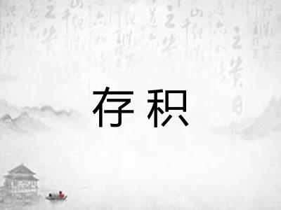 存积 存积
