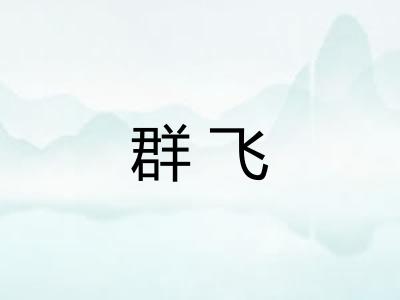 群飞 群飞