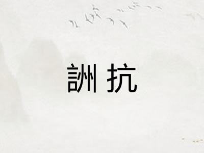 詶抗 詶抗