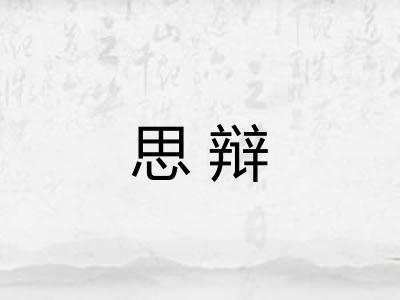 思辩 思辩