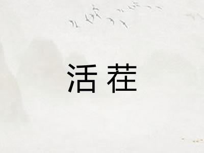 活茬 活茬