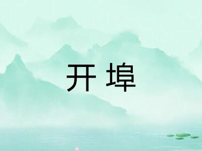 开埠 开埠