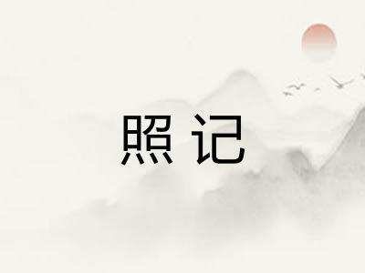 照记 照记