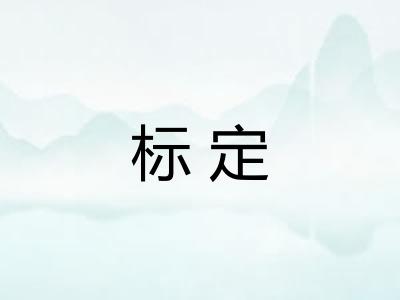 标定 标定