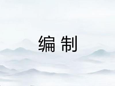 编制 编制