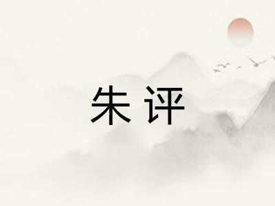 朱评 朱评