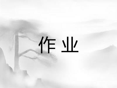 作业 作业