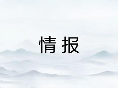 情报 情报