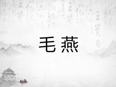 毛燕 毛燕
