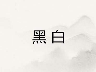 黑白 黑白