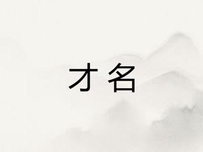 才名