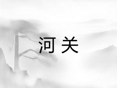 河关 河关