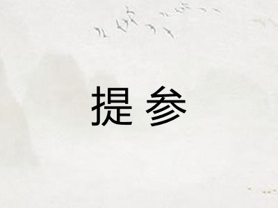提参 提参