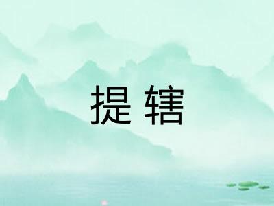 提辖 提辖