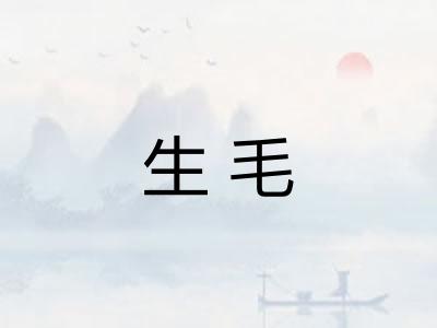 生毛 生毛