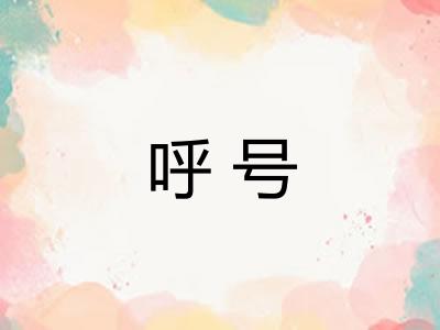 呼号 呼号