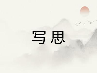 写思