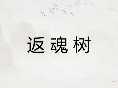 返魂树 返魂树