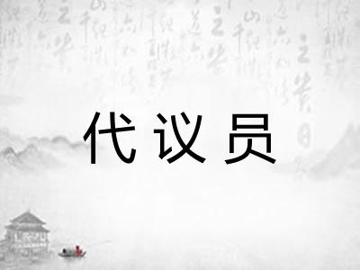 代议员 代议员