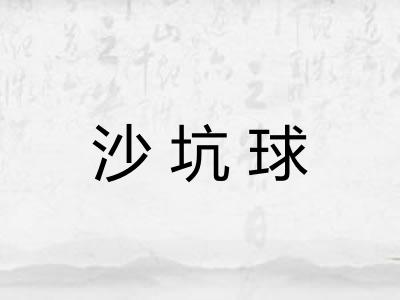 沙坑球 沙坑球