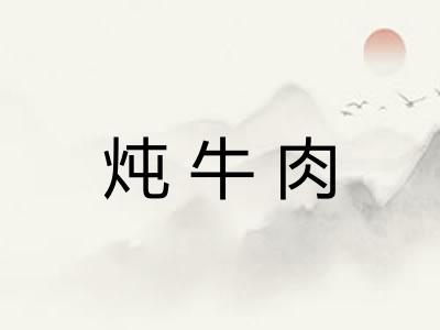 炖牛肉 炖牛肉