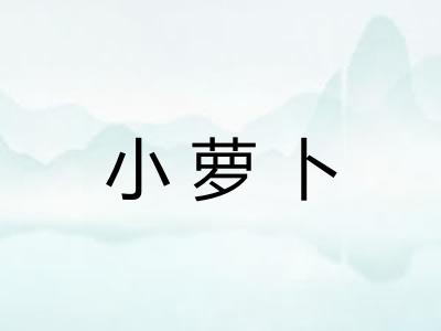 小萝卜 小萝卜