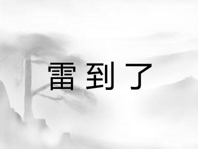 雷到了