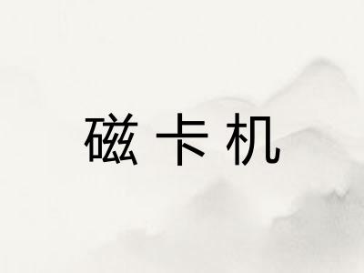 磁卡机 磁卡机