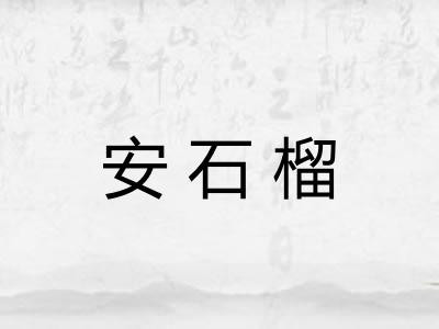 安石榴 安石榴