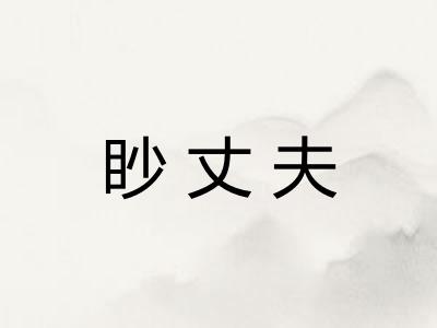 眇丈夫 眇丈夫