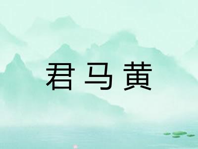 君马黄 君马黄