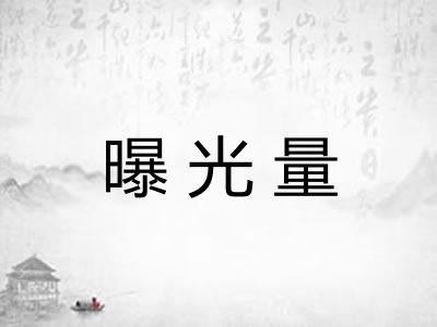 曝光量 曝光量