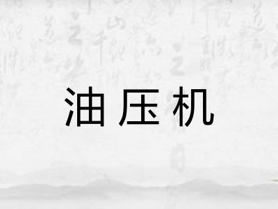 油压机 油压机