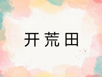 开荒田 开荒田