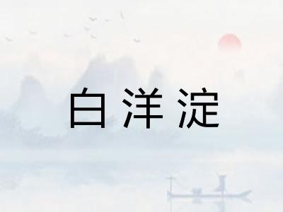 白洋淀 白洋淀