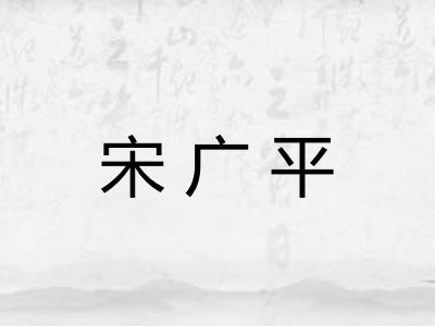 宋广平 宋广平
