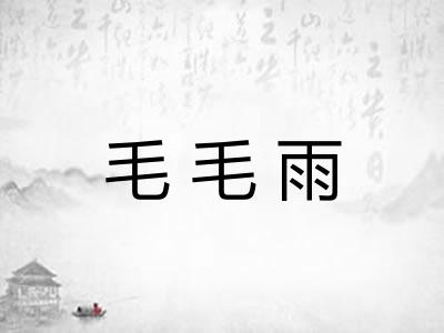毛毛雨 毛毛雨