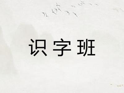 识字班 识字班
