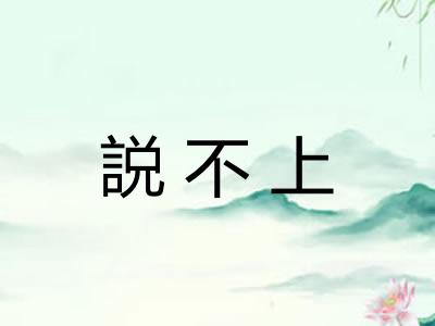 説不上