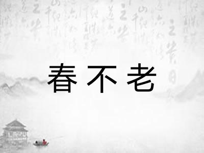 春不老 春不老