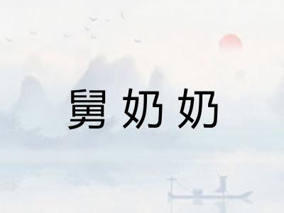 舅奶奶