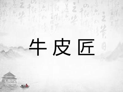 牛皮匠 牛皮匠